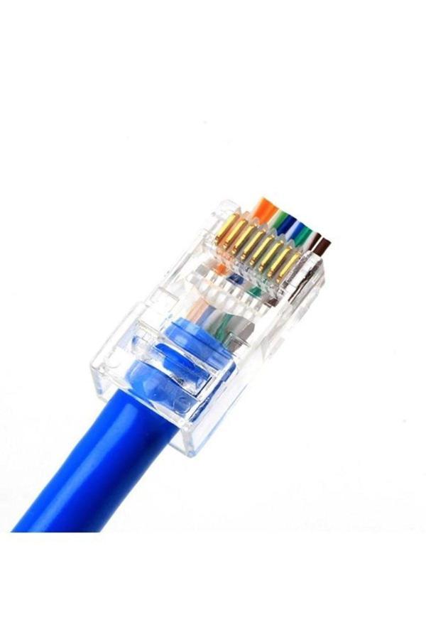 Seenergy Yeni Nesil Jak Cat5/Cat6 Rj45 Konnektör Delikli 10 Adet - Image 1