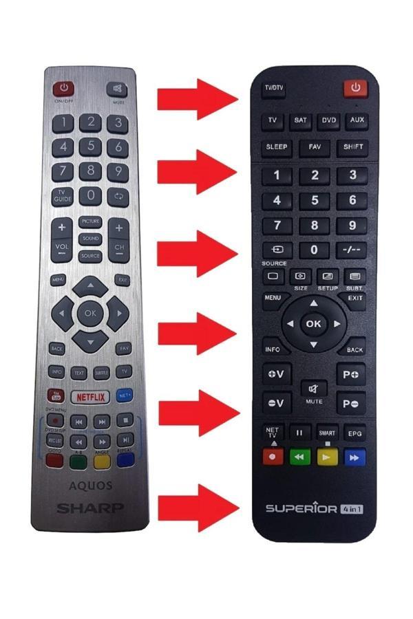 Sharp Aquos Netflix Youtube Smart Led Lcd Tv Kumandası - Image 1