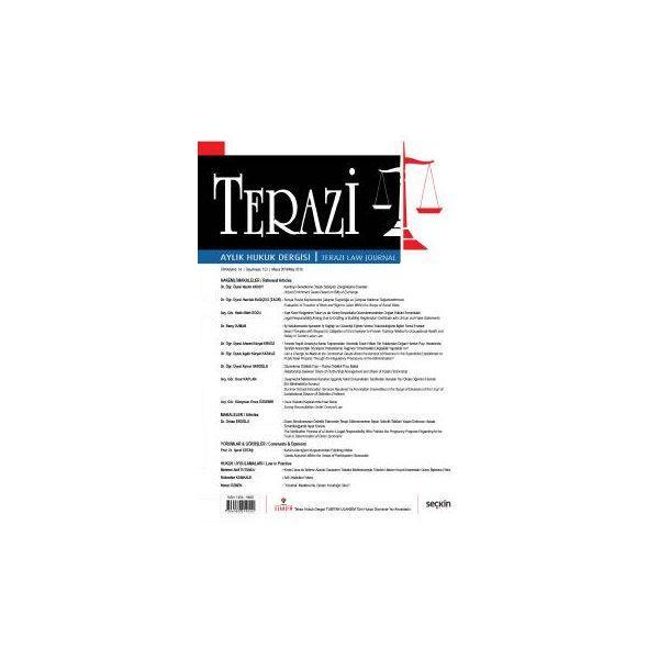 Terazi Hukuk Dergisi S:153 Mayis 2019 Terazi Dergisi 135 2019/05 - Seçkin Yayıncılık - Image 1