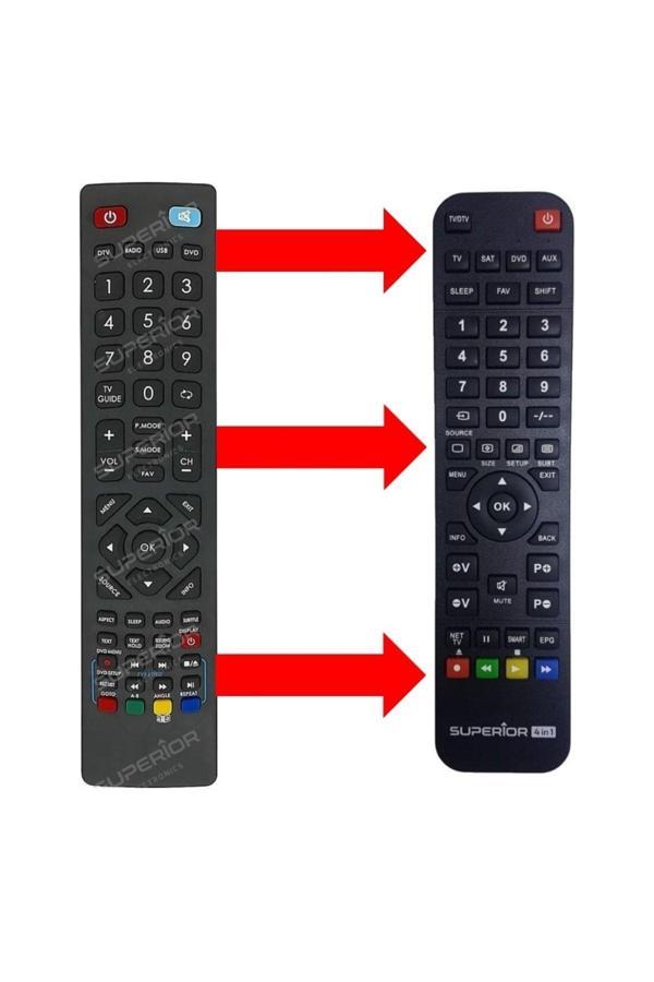 Sharp Lc-22Cfe4000E / 24Che4000E / 55Cfe6452E Lcd Led Smart Tv Kumandası - Image 1