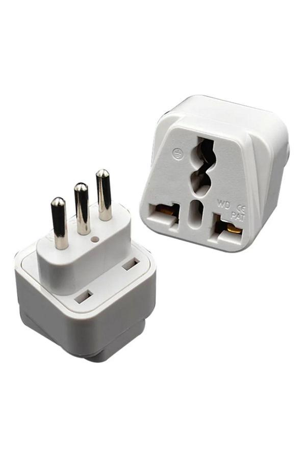 Deste Elektronik 3 Pinli Fiş Adaptör Üniversal Italya Fiş Çevirici Italya Priz Dönüştürücü ( L Tipi Priz ) - Image 1