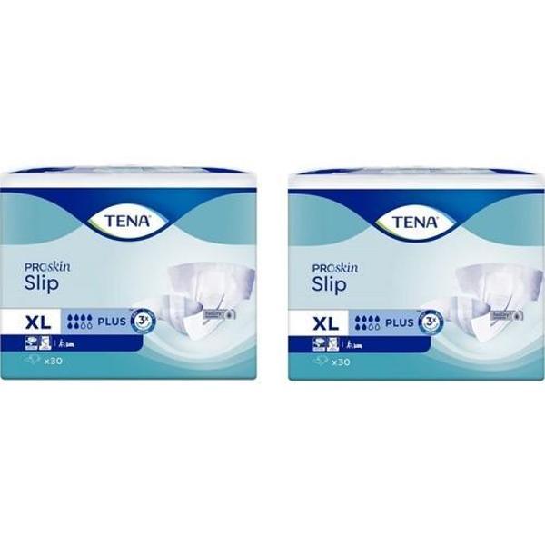 Tena Proskin Slip Plus 6 damla Ekstra Büyük Boy Xlarge Belbantlı Hasta Bezi 30'lu 2 paket / 60 adet - Image 1