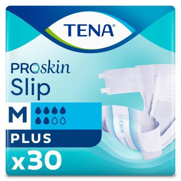Tena Proskin Slip Plus 6 damla Orta Boy Medium Belbantlı Hasta Bezi 30'lu 1 paket - Image 1