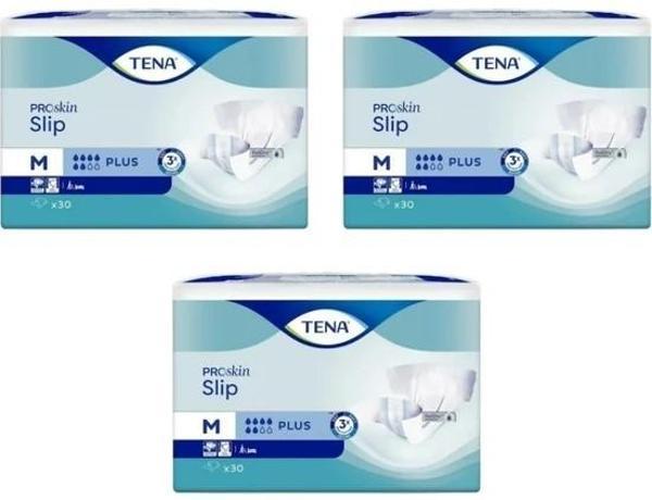 Tena Proskin Slip Plus 6 damla Orta Boy Medium Belbantlı Hasta Bezi 30'lu 3 paket / 90 adet - Image 1