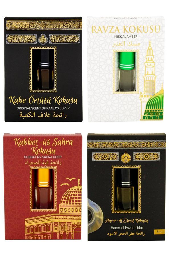 Kabe Örtüsü Kokusu Medine Ravza Kokusu Kubbetül Sahra Kokusu ve Hacerül Esved kokusu Alkolsüz Esans 3ml - Image 1