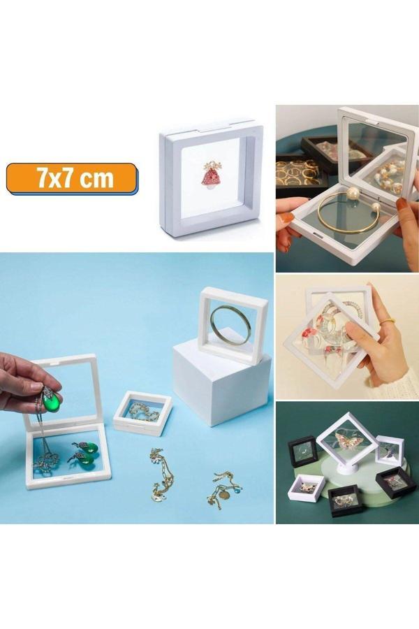 Relatos 7X7 Cm Standlı 3D Takı Ziynet Hatıra Koleksiyon Saklama Kutusu Şeffaf Film Çerçevesi (4415) - Image 1