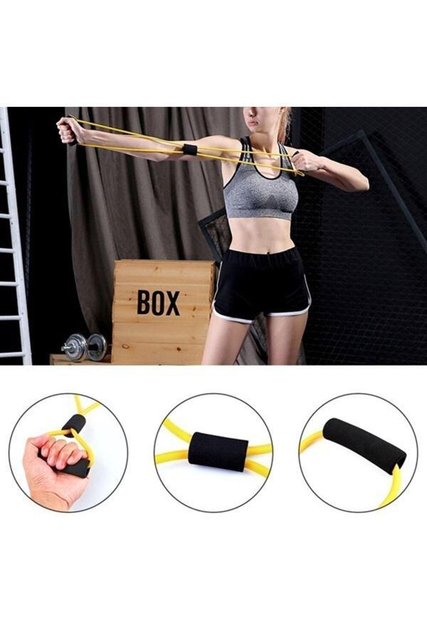 Relatos 8 Şeklinde Direnç Bandı Yoga Plates Ve Vücut Geliştirme Egzersiz Bandı - Image 1