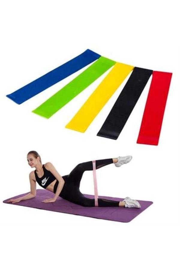 Relatos 5 Adet Direnç Bant Seti  Evde Fitness İçin Egzersiz Bantları, Esneme, 5'Li Antrenman Seti - Image 1