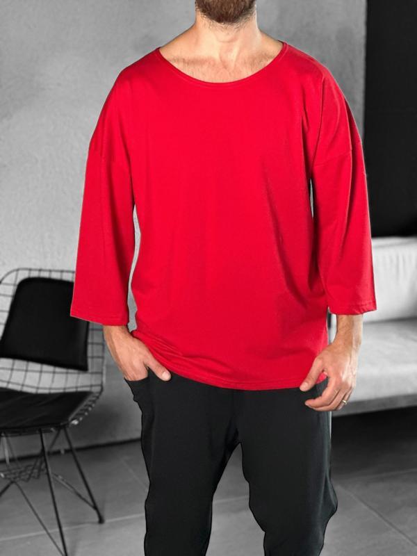 Fakir Kol Kırmızı Bohem T-Shirt - Image 1