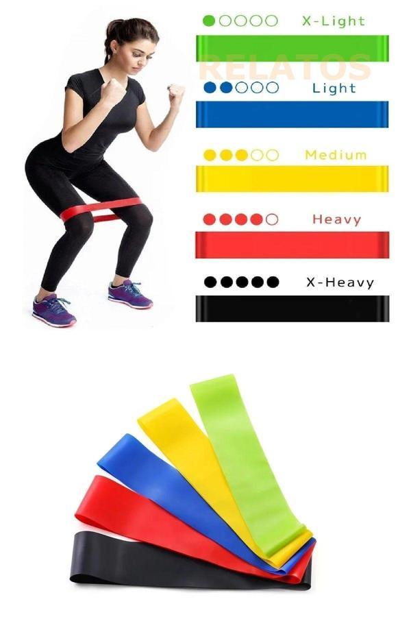 Relatos 5 Adet Yoga Direnç Bant Kalça Şekillendirme Germe Egzersiz Fitness Egzersiz Pilates Crossfit Spor - Image 1
