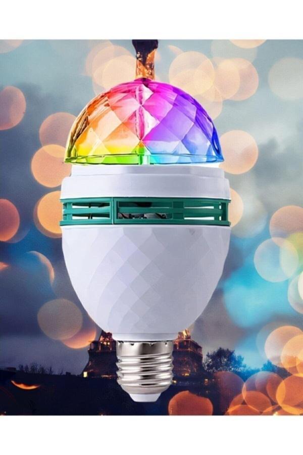 Relatos 360 Derece Dönen Renkli Dekoratif Lamba Disko Parti Show Lamba Renkli Işıklı Led Lamba Dönence - Image 1