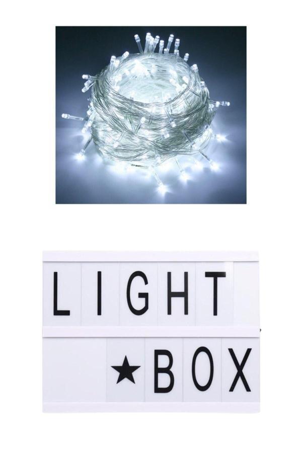 Relatos 2Li Set Lightbox Dekorasyon Aydınlatma Aksesuarı 100 Ledli 10 Metre Led Aydınlatma Lambası (Beyaz) - Image 1