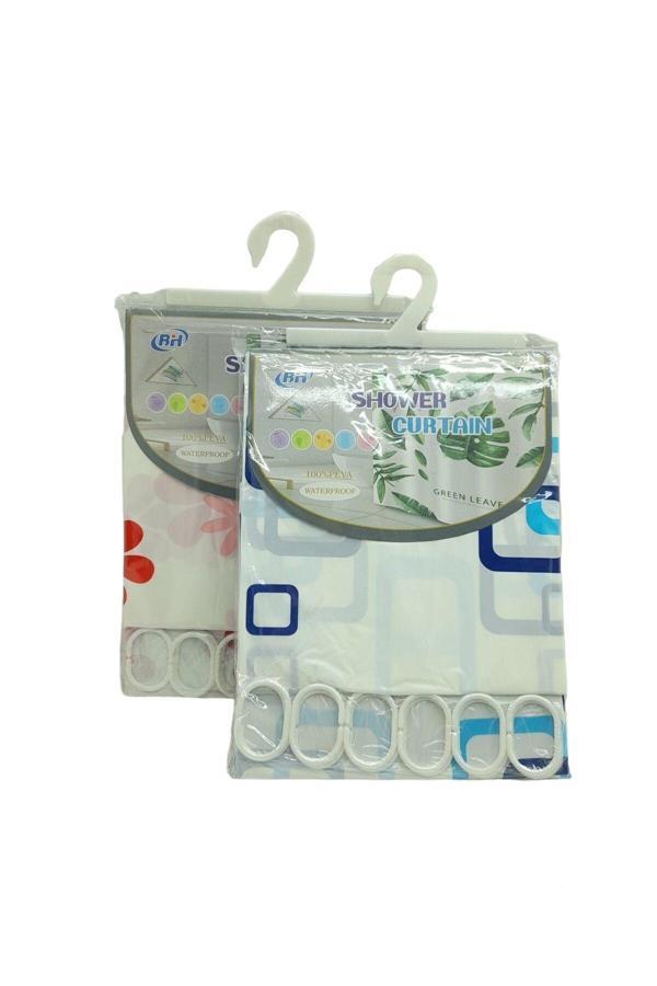 Relatos Çif Kanat Pvc Banyo Perdesi 2  Parça  X 90X180Cm - 12 Halkalı (4415) - Image 1