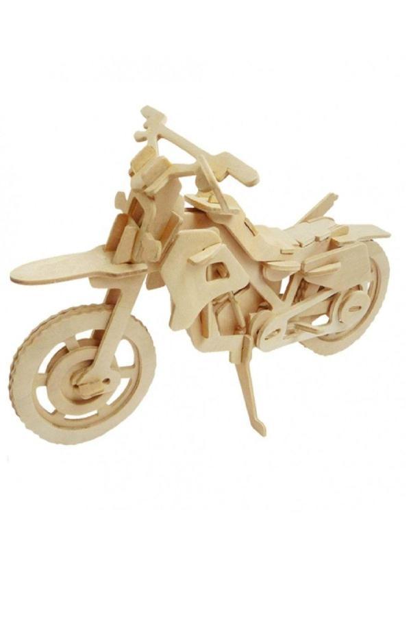 Relatos 3D Ahşap Puzzle - Motosiklet- Boyanabilir Maket Puzzle - Image 1