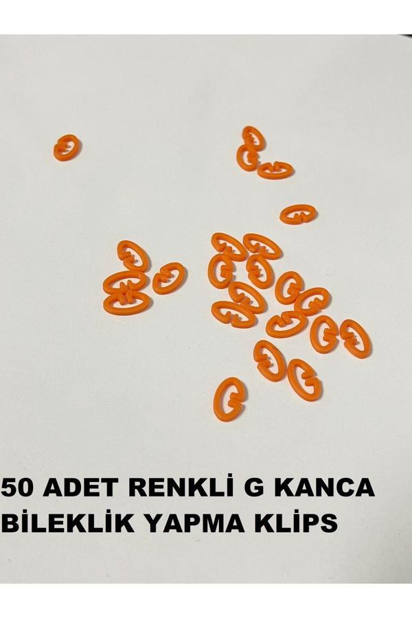 Relatos 50 Adet Renkli G Kanca -Hobi Lastik Bileklik -Toka Dıy Takı Yapımı Için Birleştirici Kanca Apart - Image 1