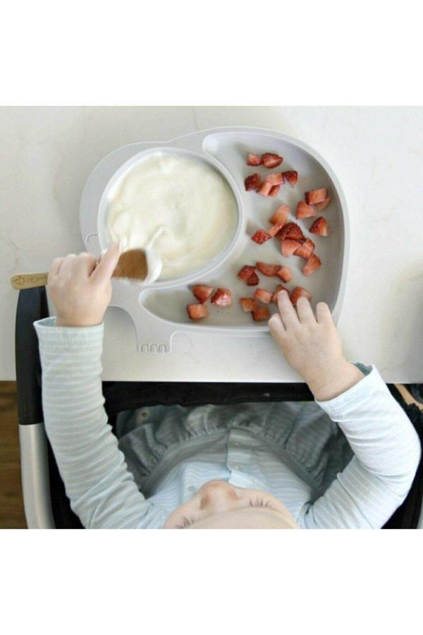 Relatos Bebek Ve Çocuk İçin Sevimli Fil Model Desenli Yemek Bebek Mama Kabı Bölmeli Tabak (4415) - Image 1