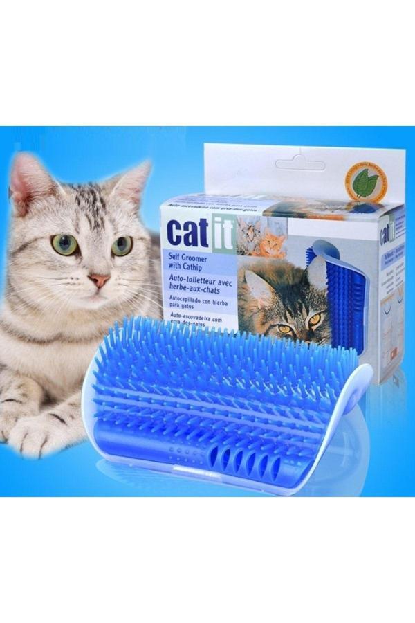 Relatos Kedi Kaşınma Aparatı Mavi Duvara Sabitlenir Kedi Tırmalama Kaşınma Platformu - Image 1