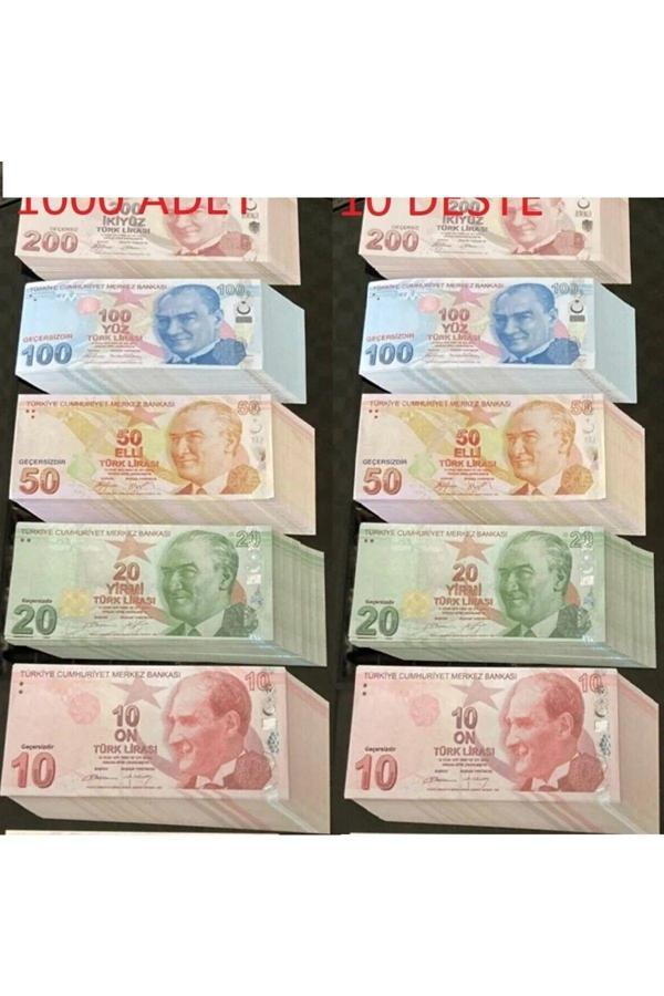 Relatos 500 Adet Kına Sünnet Düğün Eğlence Dizi Çekimi Yapay Para (10- 20- 50-100- 200 Tl) - Image 1