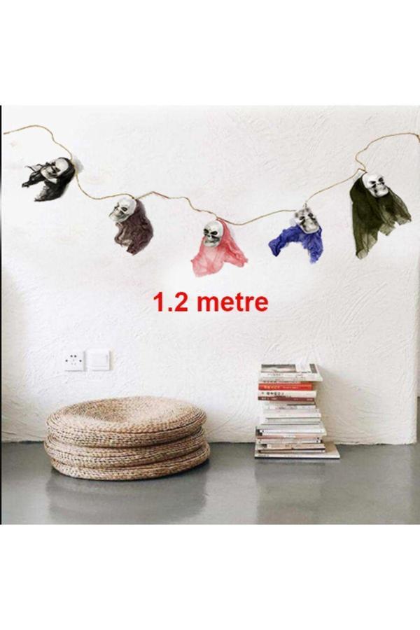 Relatos İp Üzeri 5 Adet Kuru Kafa Asmalı Süs 1.2 Metre (4415) - Image 1