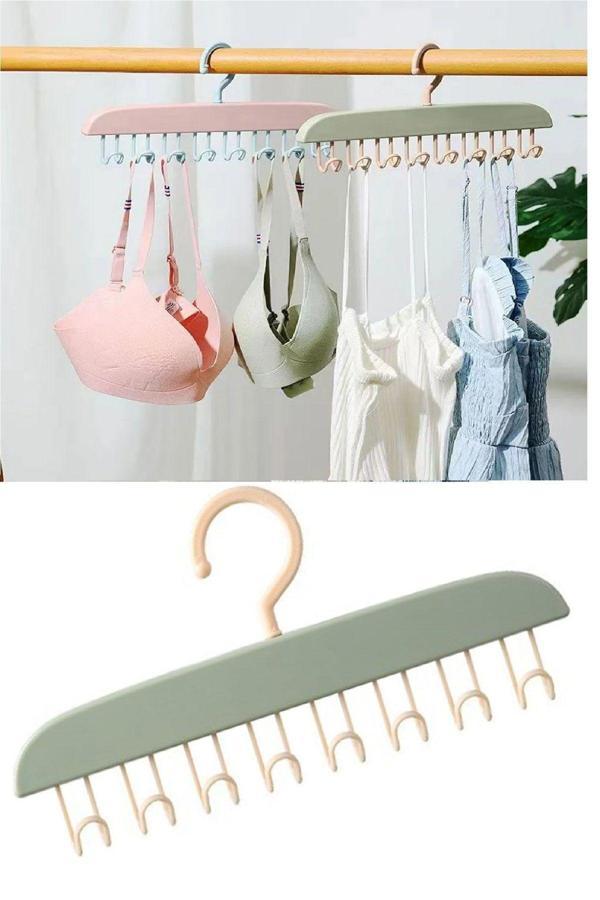 Relatos Dolap İçi Elbise Askısı 8 Kancalı Dayanıklı Plastik İç Çamaşır Kravat Mayo Askısı - Image 1