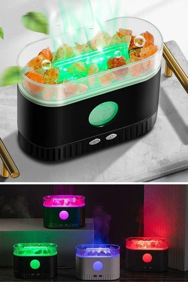 Relatos Işıklı Rgb Hava Nemlendirici Himalaya Tuzlu Renkli Led Uzun Süre Nemlendirme Etkili 200Ml - Image 1