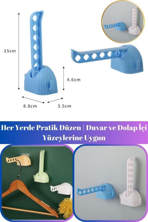 Relatos 1 Adet Yapışkanlı Askıbanyo Rafı Duş Kancası 6 Gözlü 2 Çengelli - Portatif Askı - Image 1