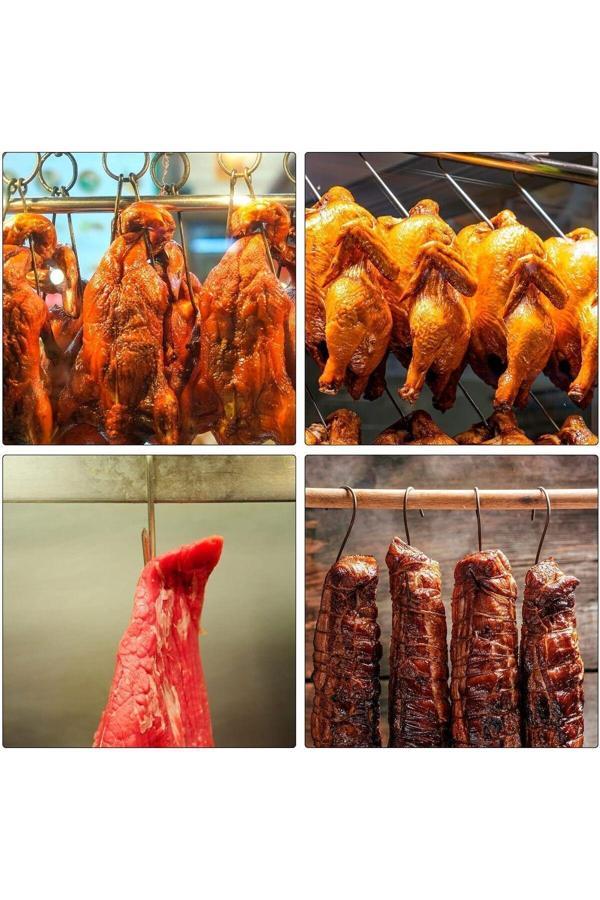 Relatos Döner Mekanizmalı Çift Kancalı Et Asma Kancası Kurban Tavuk Et Kancası Dayanıklı Metal - Image 1