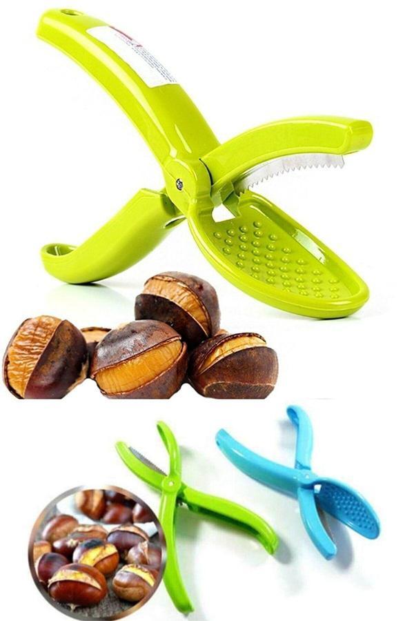 Relatos Kestane Kesici Plastik Kestane Çizici Kestane Çizme Makası Metal Kesicili Makas - Image 1