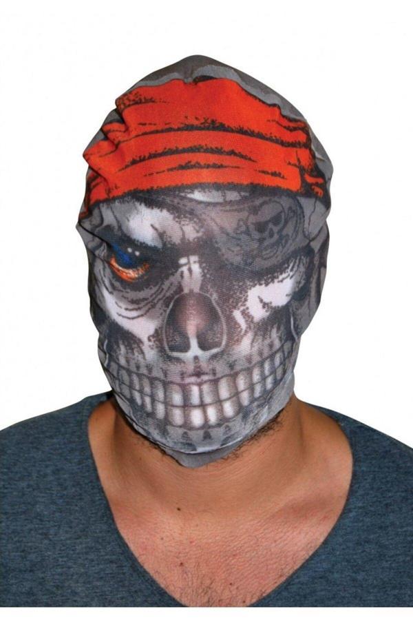 Relatos Kafaya Tam Geçmeli Bez Korsan Maskesi - Streç Korku Maskesi - 3D Baskılı Maske Model 4 (4415) - Image 1