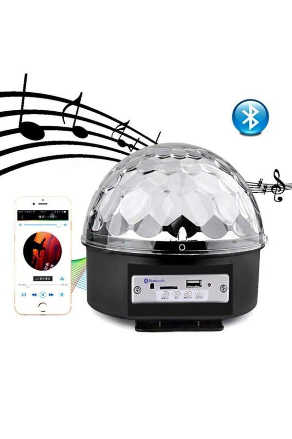 Relatos Bluetooth Sd Aux Usb Led Disko Lamba Topu Speaker (4415) - Image 1
