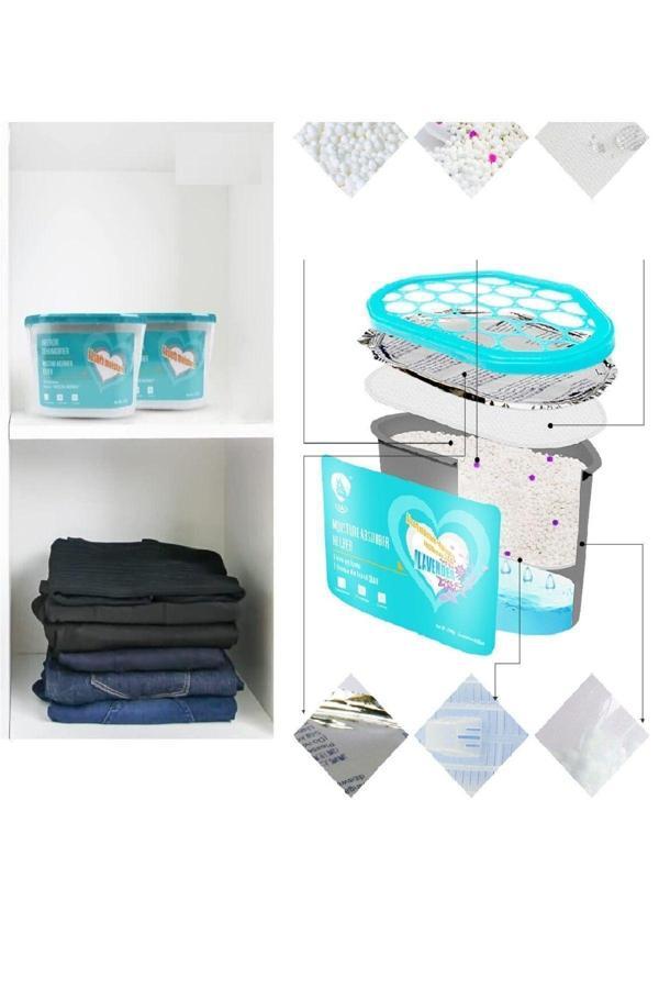 Relatos 600 Ml Nem Alıcı Rutubet Giderici Aparat - Limonlu Mutfak Salon Banyo Küf Koku Alıcı Granül - Image 1
