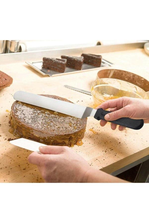 Relatos Eğik Pasta Sıvama Spatulası Metal 33 Cm - Metal Paslanmaz Pastacı Spatulası - Image 1