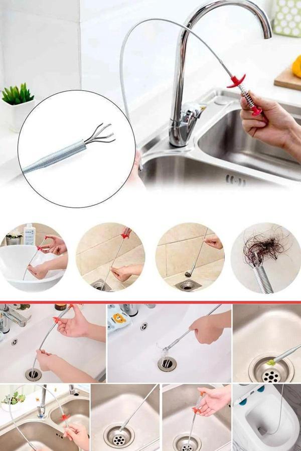 Relatos 60Cm Esnek Lavabo Pençe Pick Up Boru Saç Kanalizasyon Filtre Temizleyici Tıkalı Lavabo Açma Kıskacı - Image 1