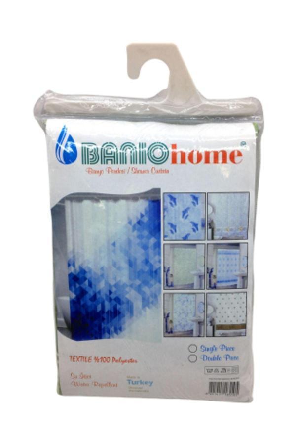 Relatos Polyester Çift Kanat Su İtici Banyo Perdesi 90X200Cm (4415) - Image 1
