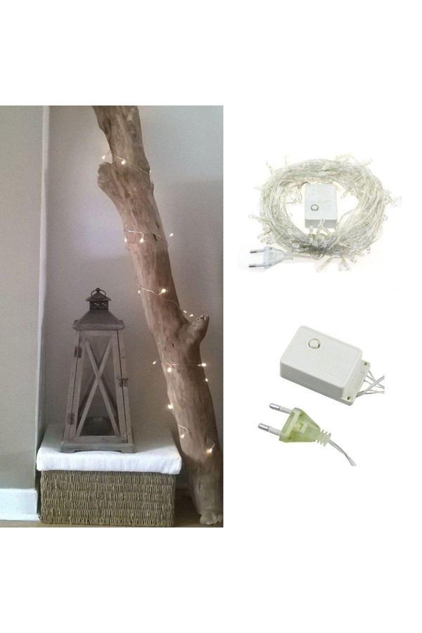 Relatos 100 Ledli 8 Fonksiyonlu 10 Metre Led Aydınlatma Dekor Lambası (Beyaz) (4415) - Image 1