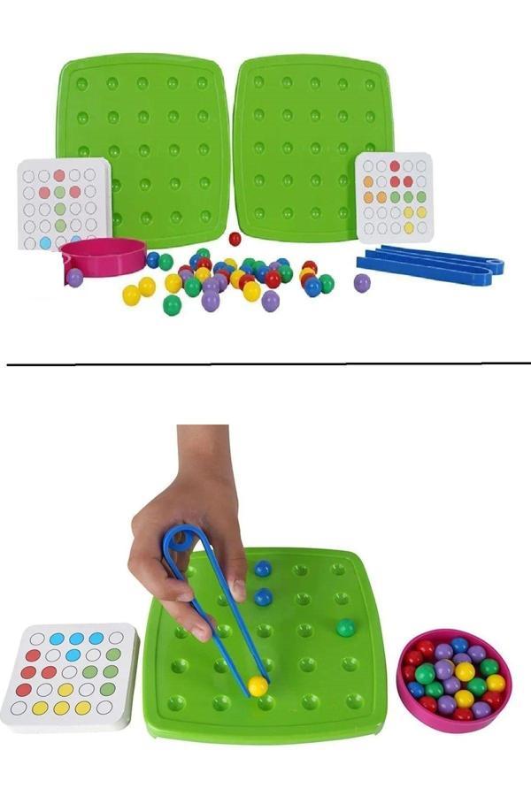 Relatos Minik Boncuklar Eğitici Boncuk Dizme Kutu Oyunu 3+ Yaş Aktivite Oyunu Eğlence Kutusu - Image 1