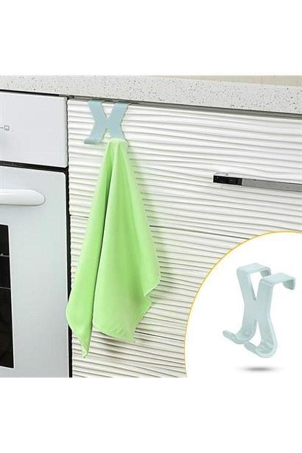 Relatos Mutfak Banyo Dolap Kapağına Takılan Plastik 2 Kancalı Havlu Askılığı Aparatı - Image 1