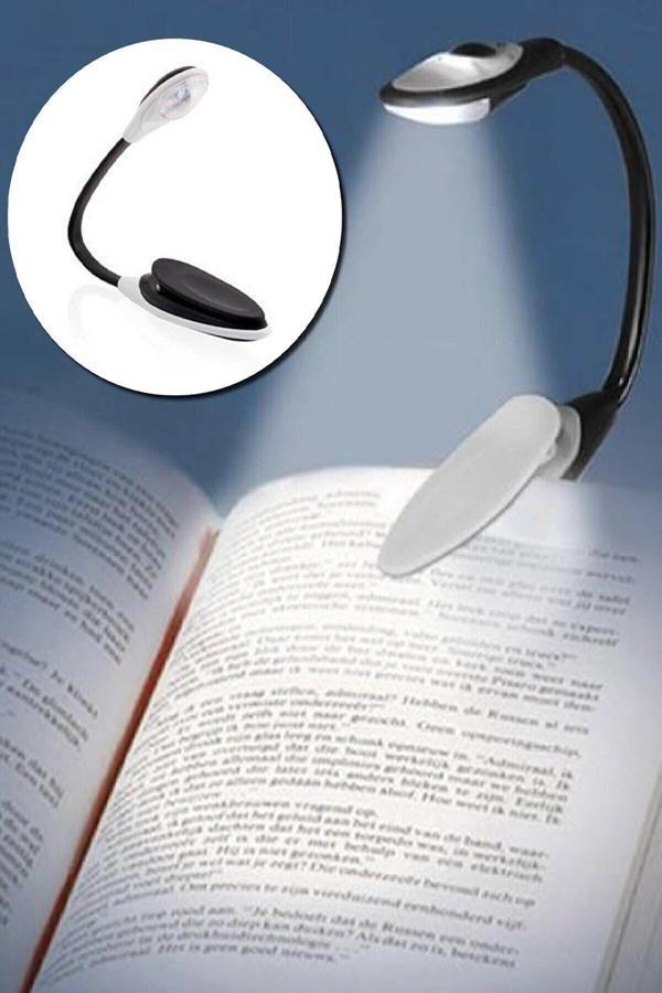 Relatos Mandallı Bükülebilir Kitap Okuma Işığı Booklight Gece Kitap Okuma Işığı Göz Yormaz Lamba Pil Dahil - Image 1
