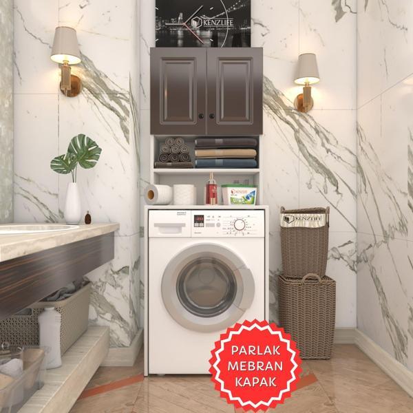 Kenzlife membran çamaşır makinesi dolabı hayzum khvbyz çerçeve 180*66*55 mebran kapak suntalam gövde - Image 1