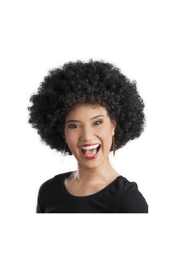 Relatos Siyah Renk Kıvırcık Afro Bonus Peruk Parti Peruğu (4415) - Image 1