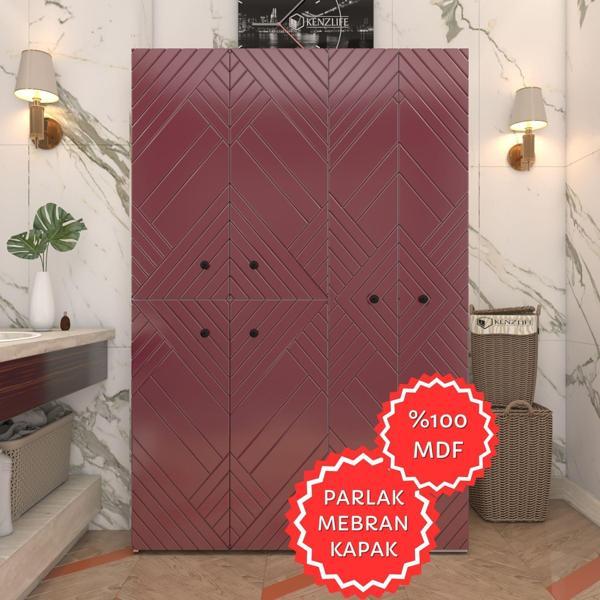 Kenzlife membran çamaşır kurutma makinesi dolabı yaromira fşybyz köşeli 180*120*64 mebran kapak MDF gövde - Image 1
