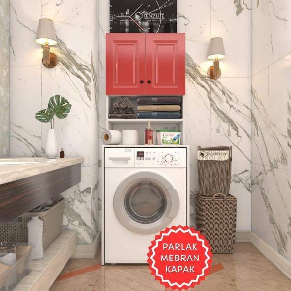 Kenzlife membran çamaşır makinesi dolabı hayzum krmbyz çerçeve 180*66*55 mebran kapak suntalam gövde - Image 1