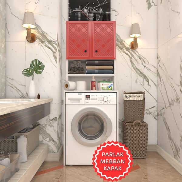 Kenzlife membran çamaşır makinesi dolabı hayzum krmbyz hasır 180*66*55 mebran kapak suntalam gövde - Image 1