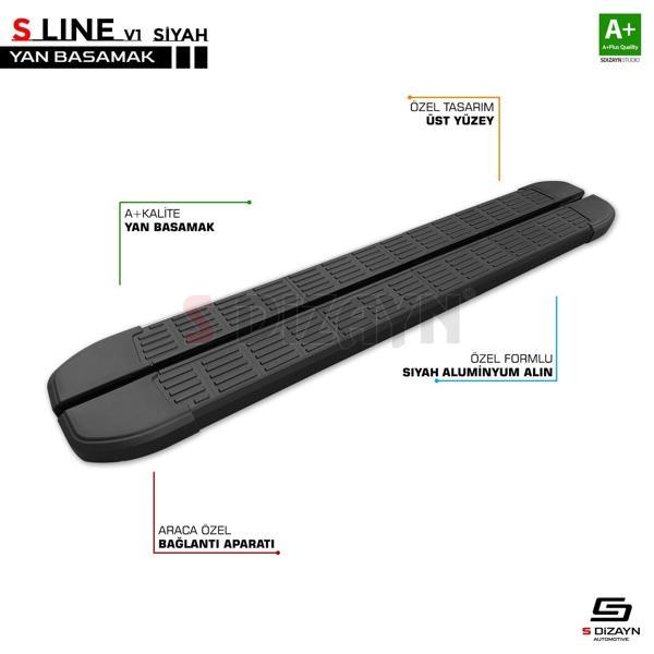 S-Dizayn MG HS S-Line Siyah Yan Basamak 183 Cm 2021 Üzeri - Image 1