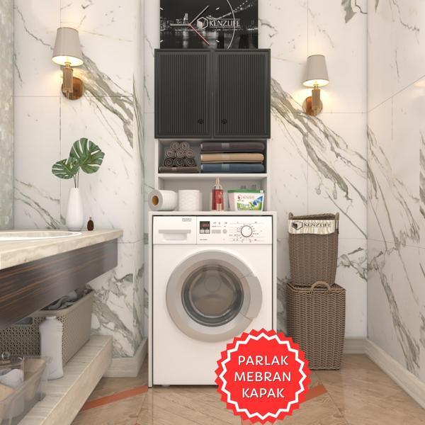 Kenzlife membran çamaşır makinesi dolabı hayzum syhbyz inceince 180*66*55 mebran kapak suntalam gövde - Image 1