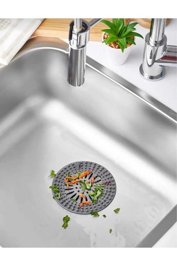 Relatos Yuvarlak  Süzgeçli Silikon Mutfak  Lavabo Ve Küvet Süzgeci Gider Süzgeci - Image 1