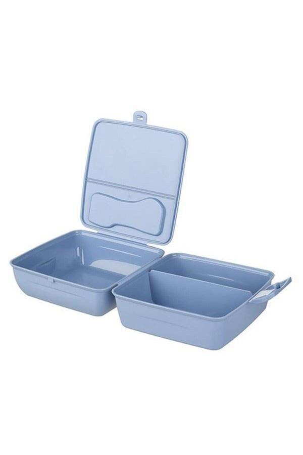 Relatos Mavi Creo Beslenme Kabı Seti Beslenme Kutusu Yiyecek Kabı Lunch Box Çatal Kaşıklı - Image 1