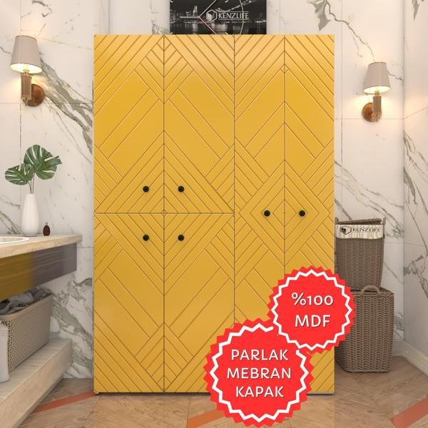 Kenzlife membran çamaşır kurutma makinesi dolabı yaromira hrdbyz köşeli 180*120*64 mebran kapak MDF gövde - Image 1