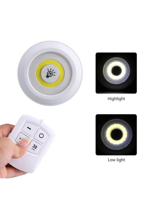 Relatos Uzaktan Kumandalı Yapışkanlı 3 Lü Led Spot Lamba (4415) - Image 1
