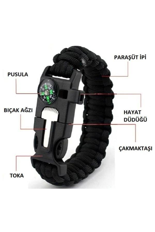 Relatos Pratik Survival Kamp Bileklik Düdük Çok Amaçlı - Image 1